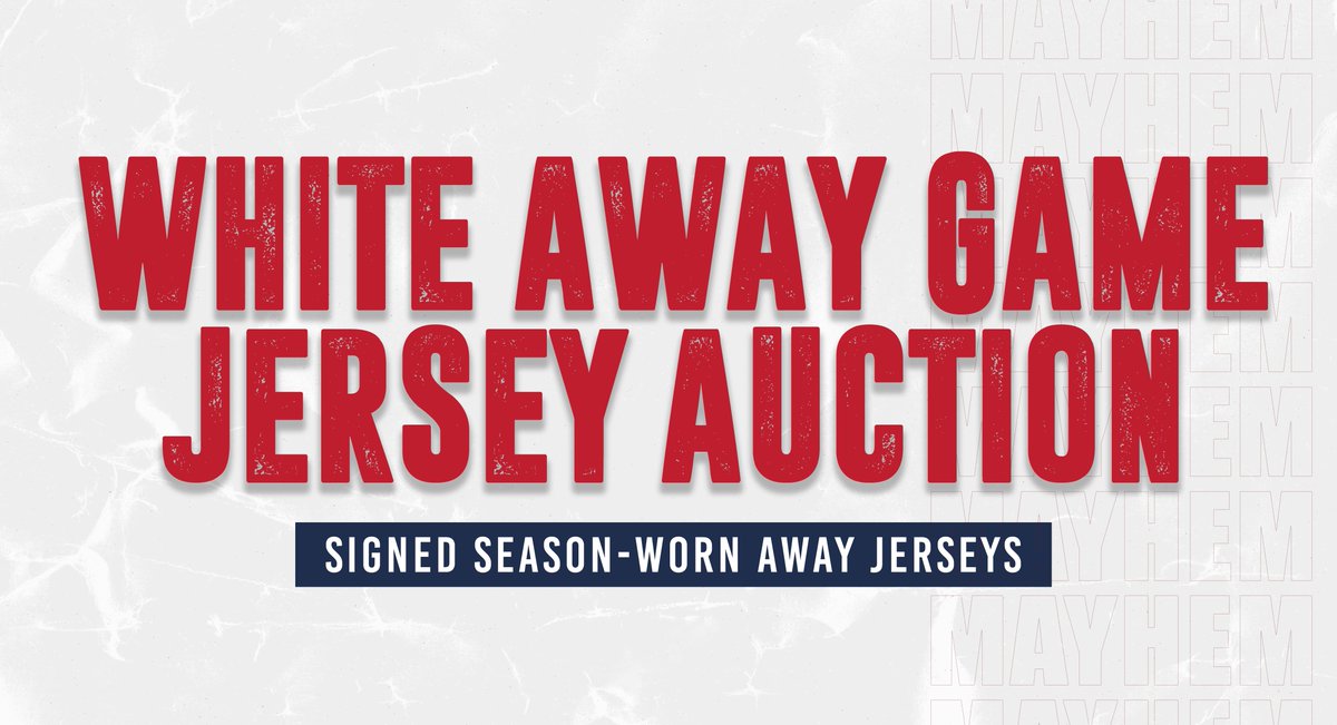 ONLY TWO HOURS LEFT to bid on several of our fan favorite Mayhem Player Jerseys! ➡️ ow.ly/paiV50RA1vB #BattleEveryShift