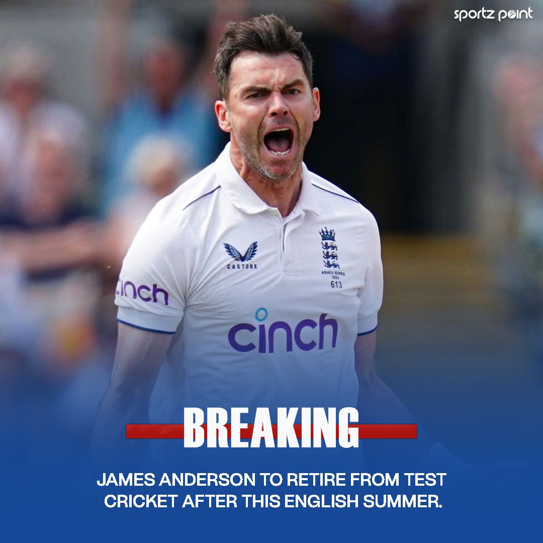𝐉𝐚𝐦𝐞𝐬 𝐀𝐧𝐝𝐞𝐫𝐬𝐨𝐧 is set to end his career this summer. 🥺

#JamesAnderson #testcricket #EnglandCricket #Cricket