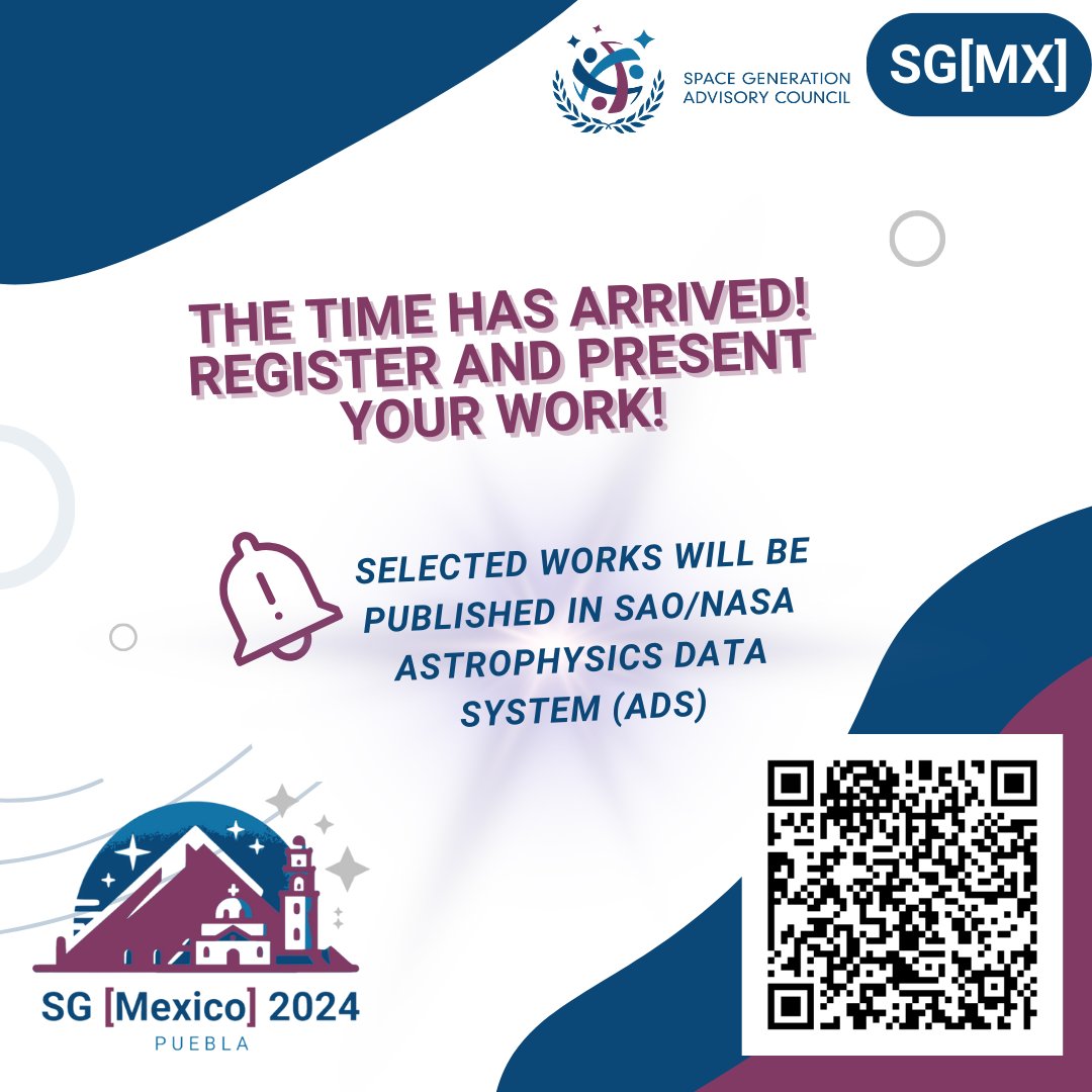 SG[Mexico] registration for research presentations is now open! If you have already finished your registration as a delegate, you can register your work using the following link docs.google.com/forms/d/e/1FAI…. NASA ADS register is also available there, so be ready to submit your paper!