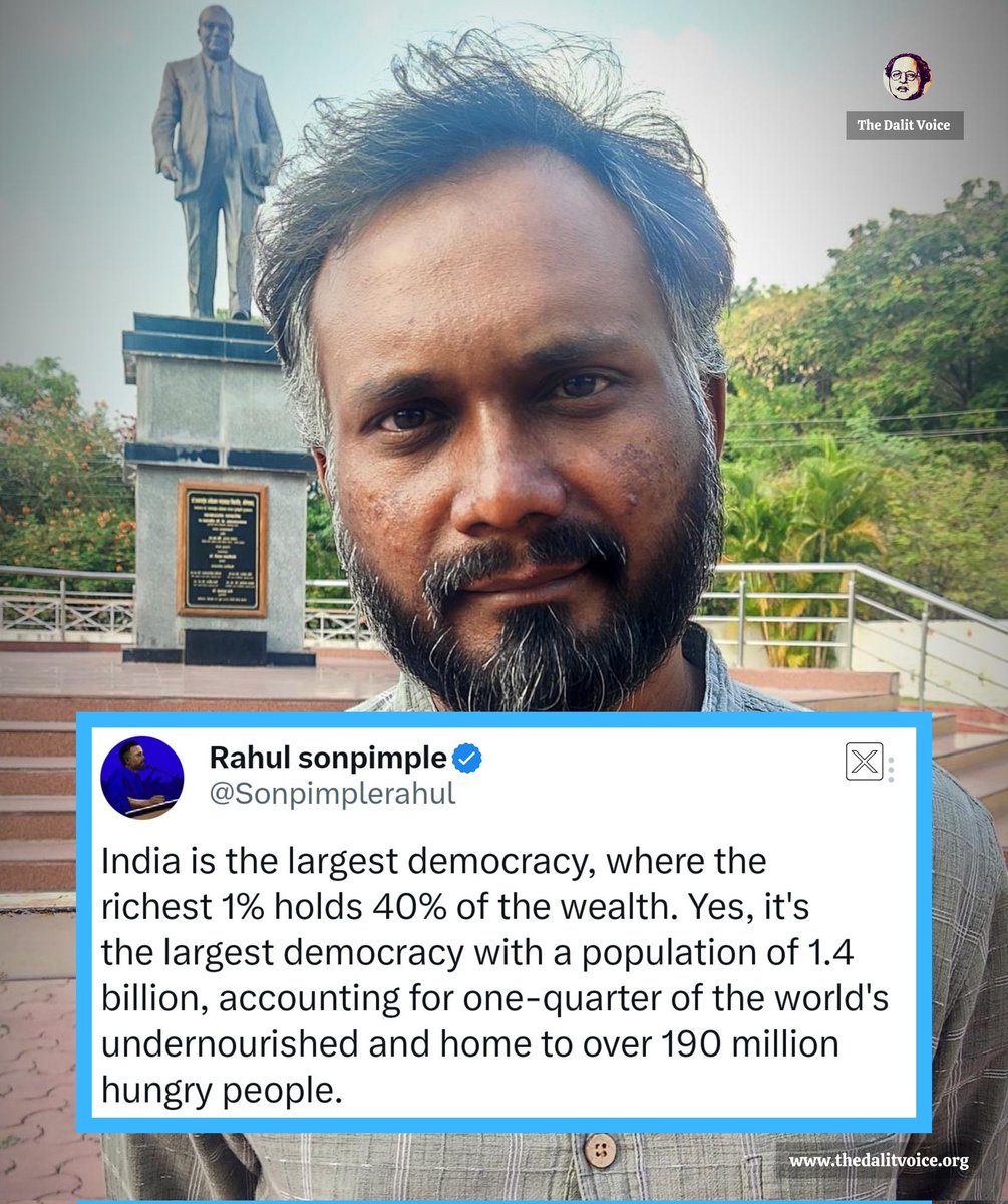 India is the largest democracy, where the richest 1% holds 40% of the wealth. Yes, it's the largest democracy with a population of 1.4 billion, accounting for one-quarter of the world's undernourished and home to over 190 million hungry people. - Rahul Sonpimple, Founder AllSCA