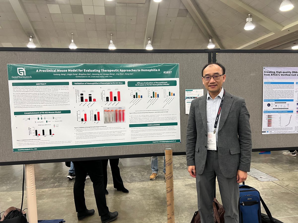 Our posters at the American Society of Gene & Cell Therapy's annual meeting going on NOW.  There is still one more day of conference left, so make sure to reach out!

#celltherapy #genetherapy #ASGCT #ASGCT24 #mousemodels #preclinicalresearch