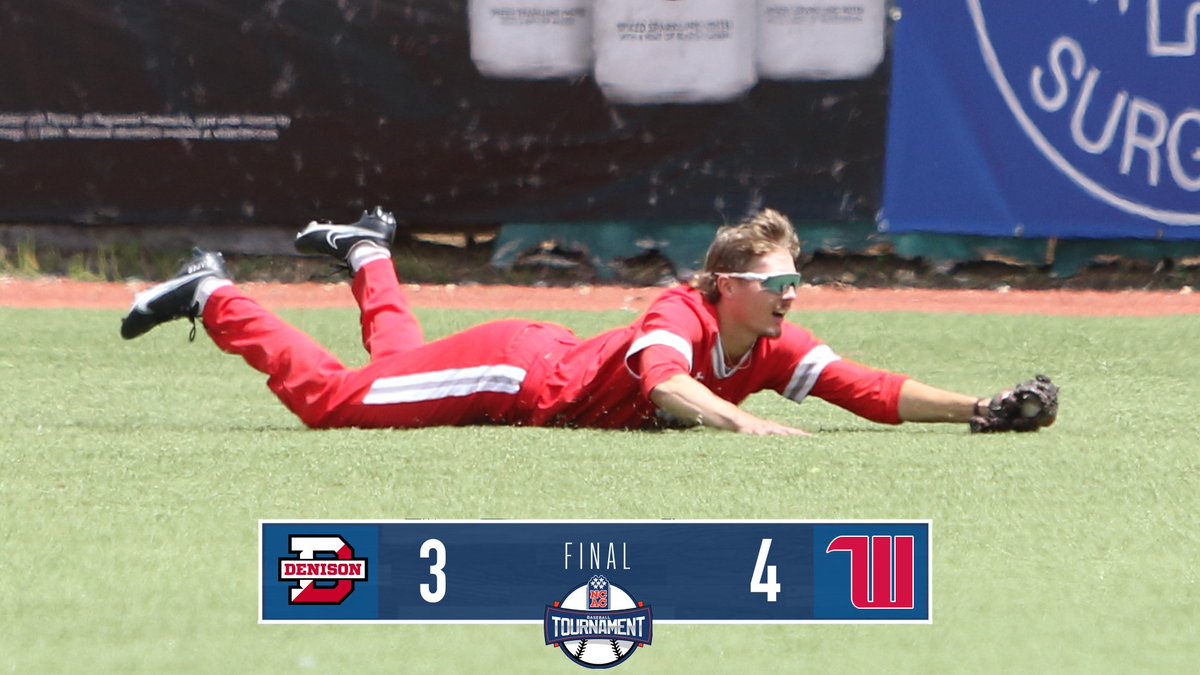 #NCACbb24 | GM 3

Final Score: #1 <a href="/WittAthletics/">Wittenberg Athletics</a> 4, #2 <a href="/DenisonSports/">denisonsports</a> 3

The Tigers advance to the championship game on Sunday, May 12 at 11 AM while the Denison will face the winner of GM4, #3 <a href="/DePauwAthletics/">DePauw Tigers</a> vs. #4 <a href="/KenyonSports/">Kenyon Sports</a>, at 5 PM today.