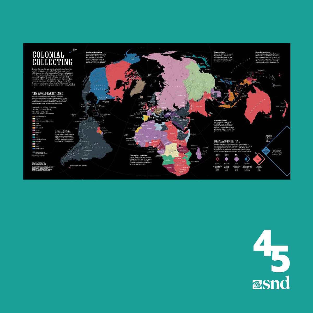 SND's tweet photo. 🥇 A #SND45 Print gold medal in Staff Portfolio: Information Graphics goes to @NatGeoMag for its cartographic portfoilio. https://t.co/7r8UiXl6qR