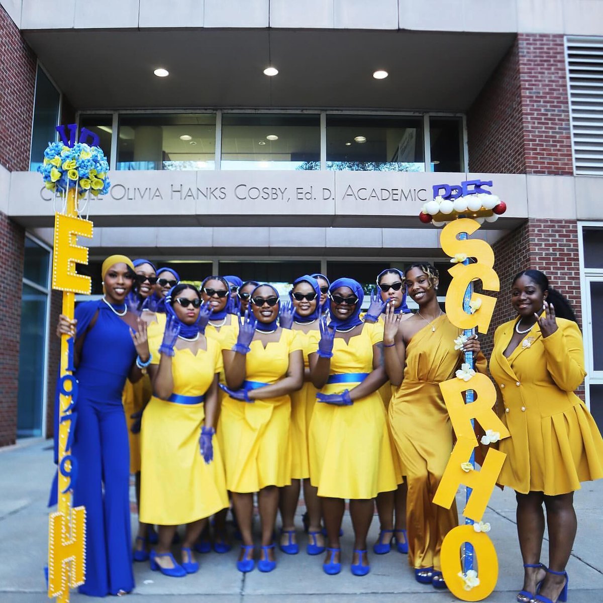 💙💛The sorors of Sigma Gamma Rho at Spelman College recently revealed their Spring 24 line! Let’s all show these new sorors some love! @spelmansgrhos