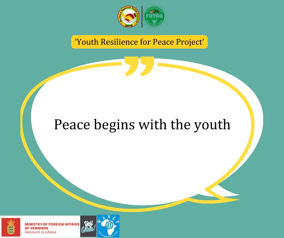 Abdulhakimwump3's tweet photo. PEACE BEGINS WITH THE YOUTH.
#EmbassyofDenmark 
#Wanep
#YEFLGhana
#NorthernRegionalYouthNetwork 
#FUYAG
#YR4P
#YouthResilienceForPeaceProject https://t.co/iznRye3BMv