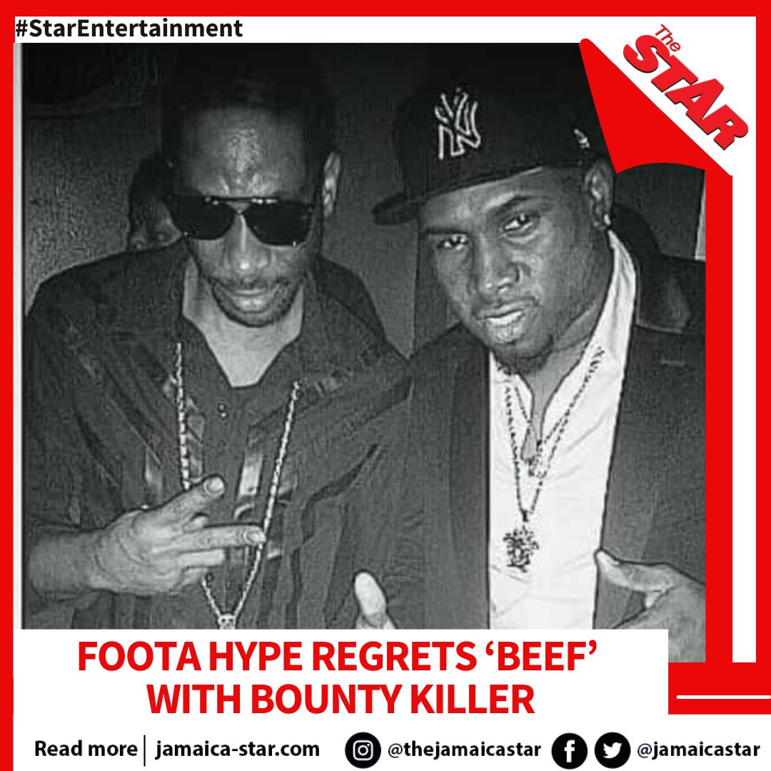 #StarEntertainment: With a heartfelt apology, selector/producer Foota Hype has shared his displeasure in prolonging 'years of beefing' with Bounty Killer, following the deejay's viral photo which revealed he did surgery in the past. READ MORE: tinyurl.com/4s4zdjy8