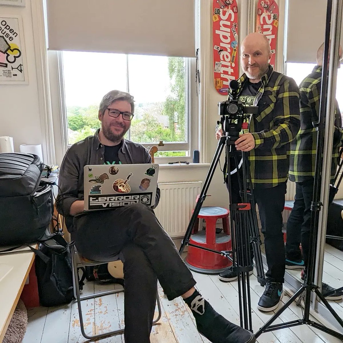 Interviewed for forthcoming doc about 80s TV nuke drama 'Threads' (I was an extra). Revisiting a teen trauma c/o @craigimann + @spectralfilms... thanks *a lot* guys! 😅