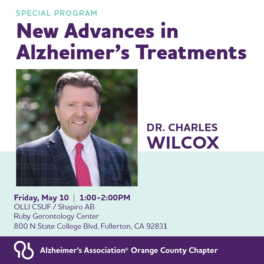 Join us today for a seminar on 'New Advances in #Alzheimers Treatments.' Dr. Charles Wilcox discuss breakthroughs in treatment, including #Aduhelm and #Leqembi. Gain insights into how these treatments work, who they're for, availability, and more. lnkd.in/4G0r4+ #ENDALZ