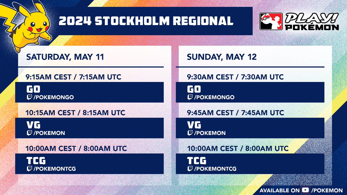 Get ready for another weekend broadcast with the 2024 Stockholm Regional Championships! Take note of the schedule below so you can catch all your favorite games in action ✍