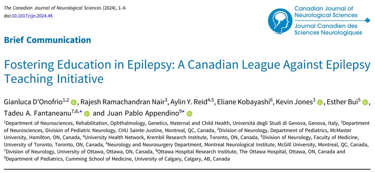 We are thrilled to share with you our educational experience on Epilepsy with the CLAE - CETN and how we learned to overcome teaching challenges... Open access, enjoy!... doi.org/10.1017/cjn.20…