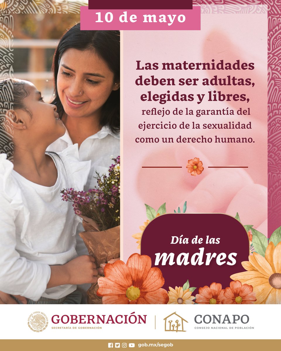 ⭕ #GobernaciónInforma | Resalta @CONAPO_mx valor de maternidades adultas, elegidas y libres. * El grupo de edad de mujeres de 20 a 24 años es el que más contribuye a la fecundidad con 103.86 nacimientos por cada mil mujeres. * Desde 2019, la educación sexual y reproductiva es…