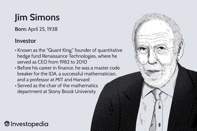 Quant’ların üstadı, matematik profesörü dahi, kod kırıcı, gelmiş geçmiş en başarılı birkaç yatırımcıdan biri olan Rönesans Technologies’in kurucusu Jim Simons da bu dünyadan göçmüş. RIP.