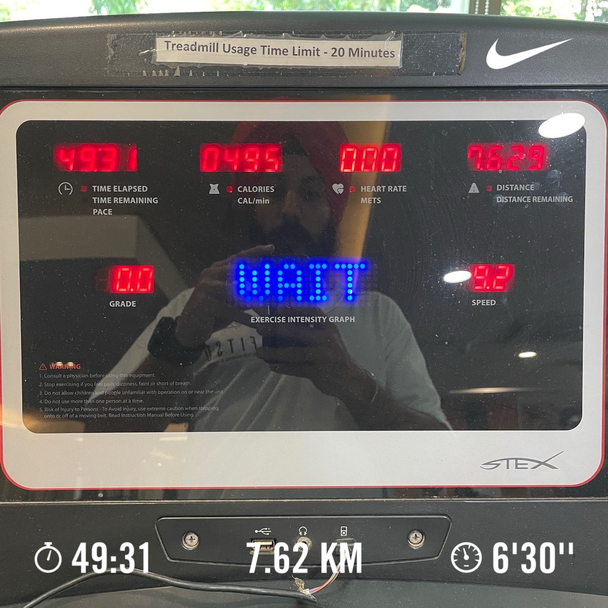 Ran 7.62 kilometres with Nike Run Club RunStreakDay 3298 of #runningstreak #h_art Day14 of #100daysofrunningchallenge2024 #HDOR #100 daysofrunning #run #running #nrc #nrcindia #garmin #beatyesterday #20240510 #202405 #2024 #treadmillrun #fitking