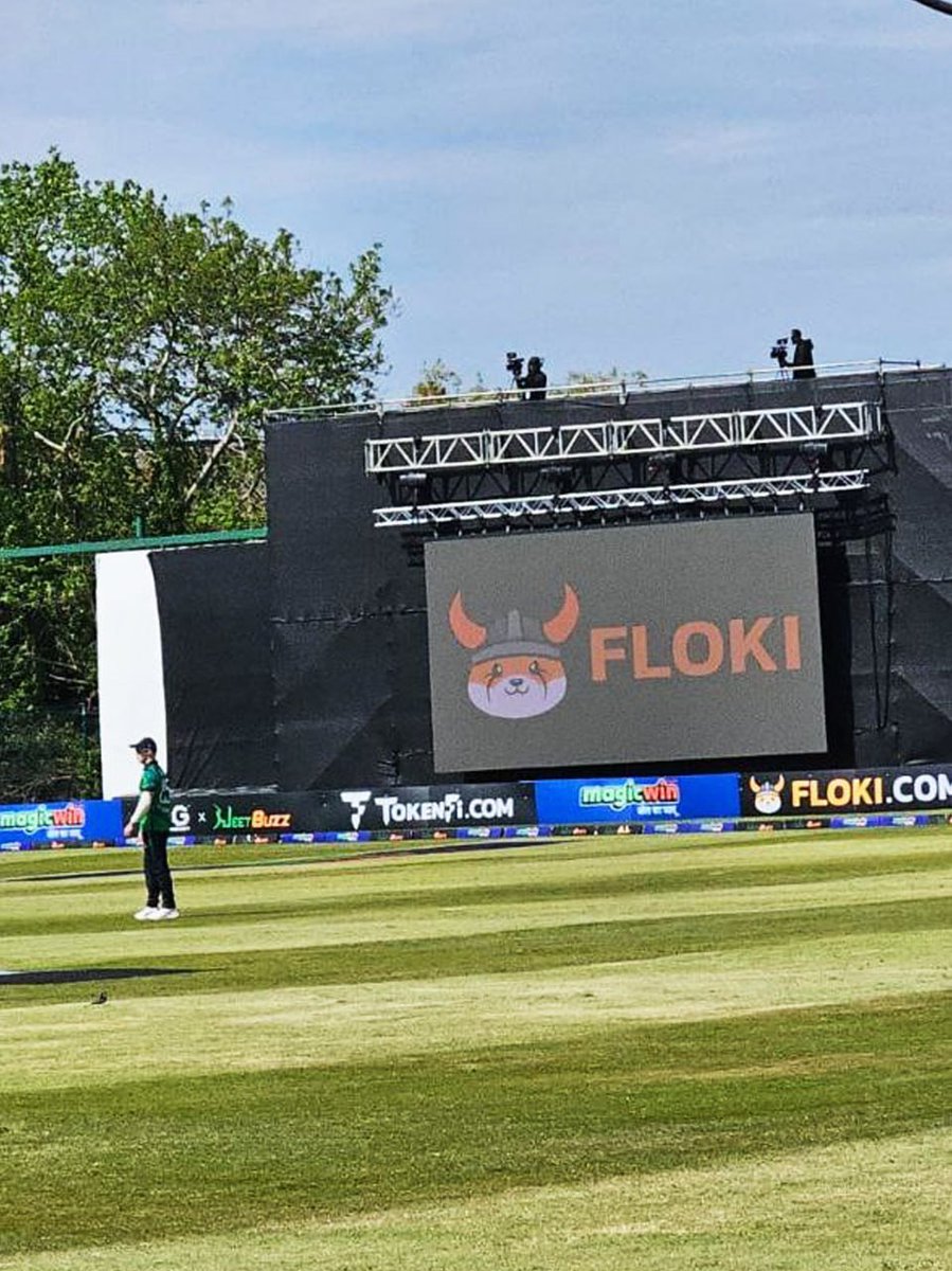 🏏 Day one of the Ireland vs. Pakistan T20I Series in Dublin has begun, with proud support from #Floki and #TokenFi as title sponsors!

Keep an eye out for the prominent branding of the $FLOKI and $TOKEN brands as cricket's finest talents take the field. 👀