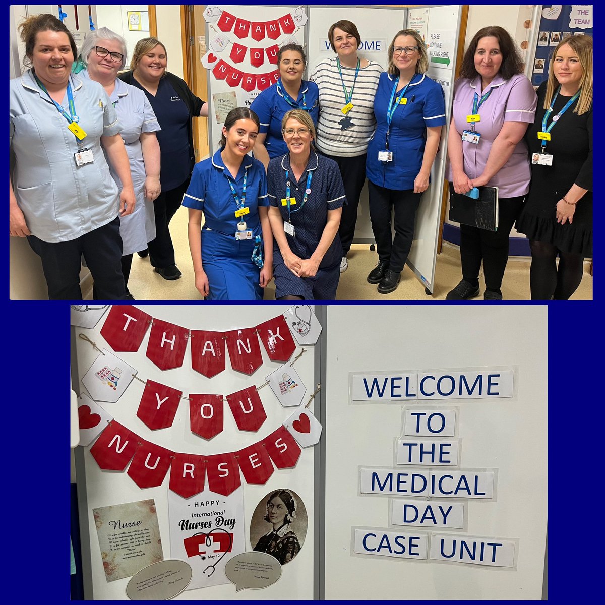 becky_a3's tweet photo. MDCU Team Supporting #InternationNursesDay 2024 💙 so proud to work alongside a team that show compassion, optimism and kindness 🫶🏻💙 @FinnSuzi @nhsswft @rawbubbles9 @SwftOpmu @Corporatenurses https://t.co/NVw0Pf51AC