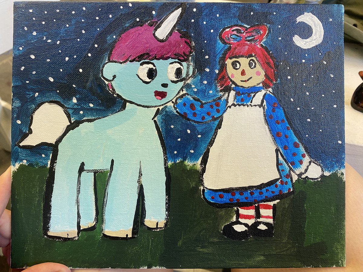Since Raggedy Ann and Unico are both sweet characters who bring happiness to others, I thought it would be cute to see these two meet one day.  In honor of the upcoming Raggedy Ann & Andy fan series coming to YouTube and “Unico: Awakening”.
#raggedyann #unico #osamutezuka