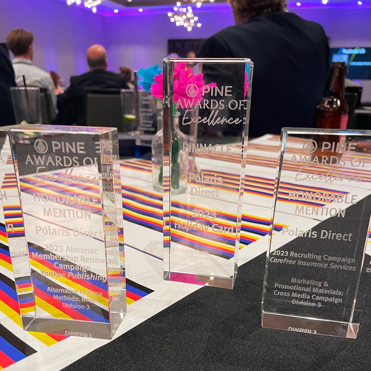 PolarisDirect's tweet image. Honored to receive the Pinnacle Award at last nights @yourPINE Celebration of Print event in recognition of our work. 🏆 A huge round of applause to our fellow award winners and nominees for their inspiring work!

#PrintingIndustry #DirectMail #PINE #AOE24 #CelebrationOfPrint