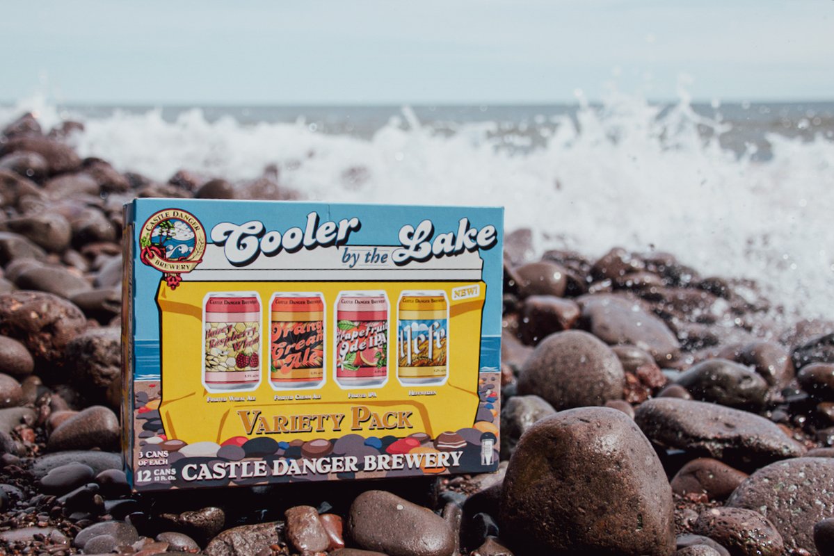 Cooler by the Lake is available NOW! Including Honey Raspberry Wheat, Grapefruit Ode IPA, Orange Cream Ale, and Hefeweizen this variety pack was made to be taken to the lake. 🌊 #coolerbythelake #castledangerbrewery #orangecreamale #grapefruitodeipa #hefe #honeyraspberrywheat