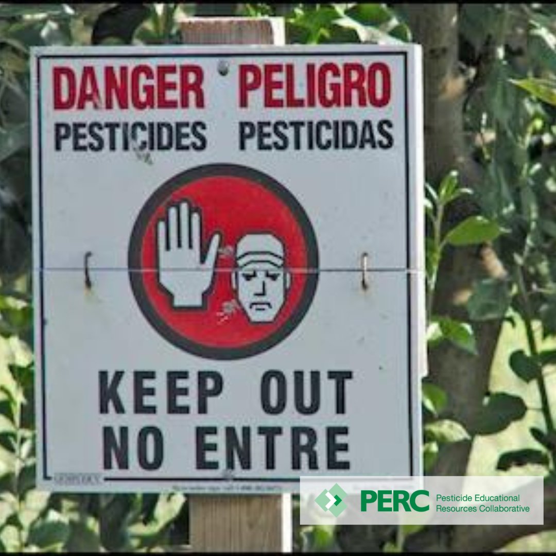 Agricultural workers must pay attention to posted warning signs and verbal warnings about where pesticides have been used recently. 🪧 Learn more about how agricultural workers can protect themselves from pesticides. ➡️ bit.ly/PERCworkerProt…