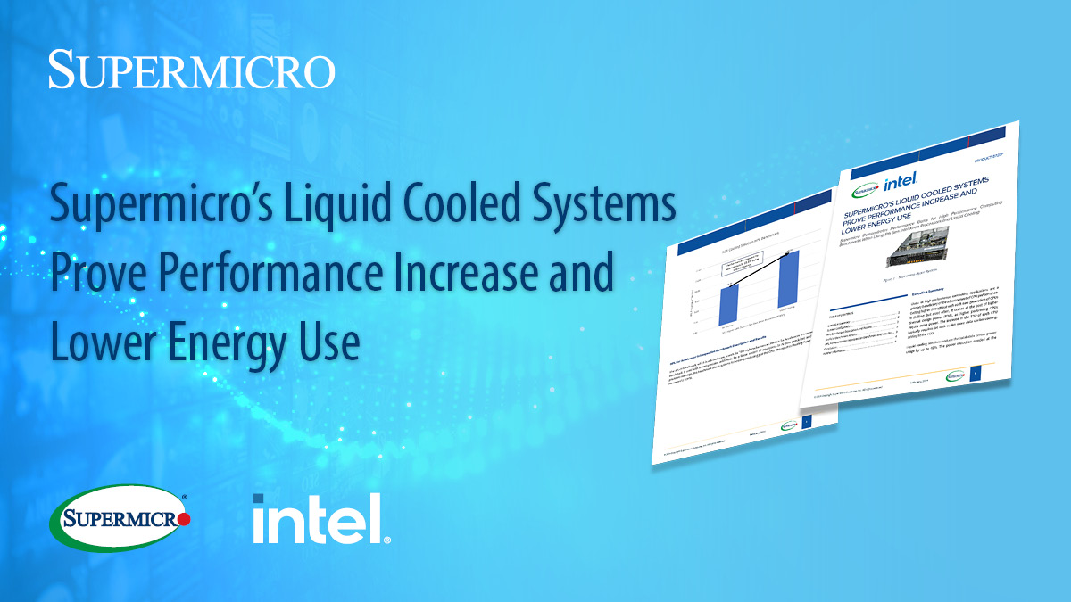 ❓Curious about the advantages of liquid cooling? The results speak for themselves! 👉Read this product brief and learn more about how #Supermicro's #liquid-cooled systems prove performance increase and lower energy use! 🔗hubs.la/Q02wQwMg0