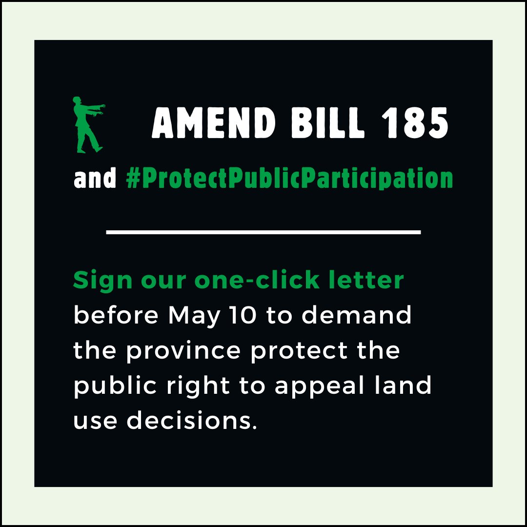 Today is your last chance to #stopbill185 speak up for #nature #health #farmland #water tell the province to protect public appeal rights and #stopsprawl Use our one-click letter today, reformgravelmining.ca/push_back_185_…