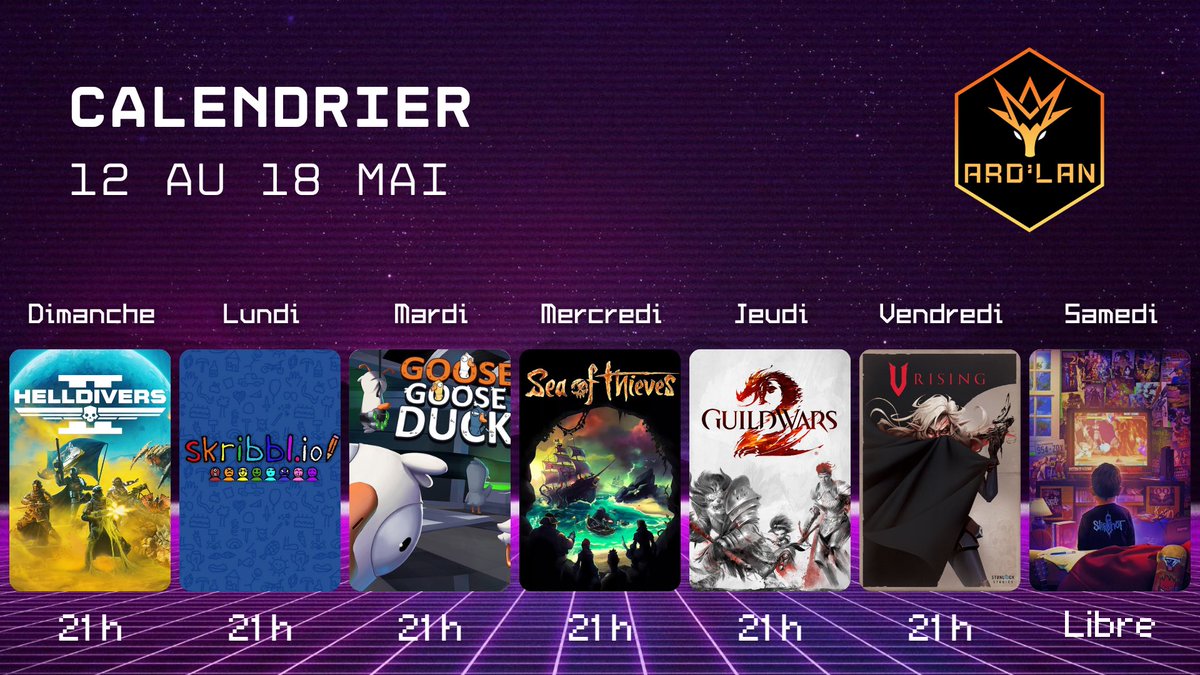 Comme vous le savez, Splice et Ard’Lan ont fusionné il y a peu ! 🤝

Pour concrétiser ça, Ard’Lan organise des soirées gaming chill !

Tu souhaites participer ? 🔥

C’est ici : discord.gg/duNDhnfA