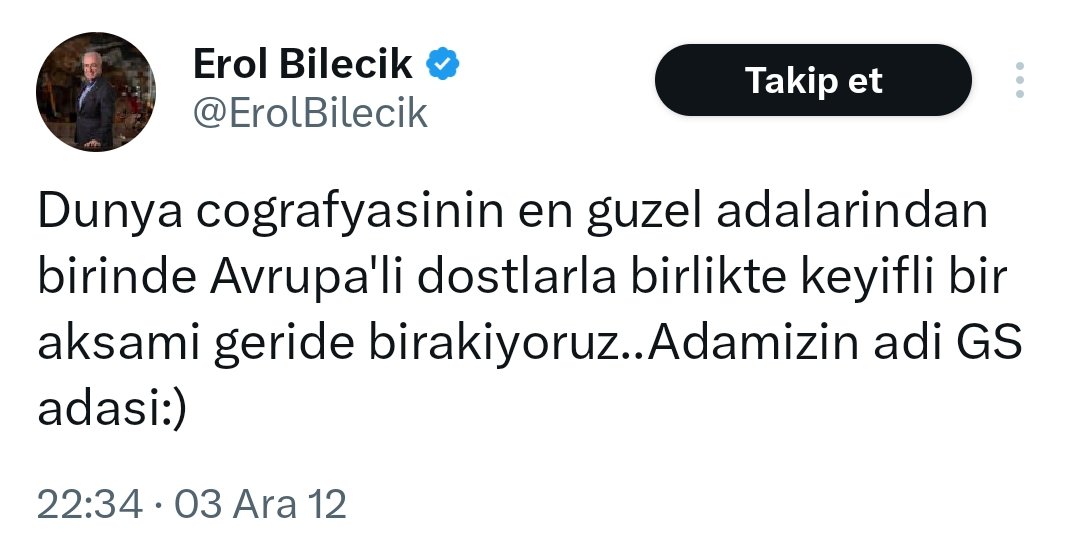 Bize Ali Koç yönetimini desteklememiz için bir şeyler söyleyin.

Fenerbahçe Yönetim Kurulu üyesi Erol Bilecik 👇