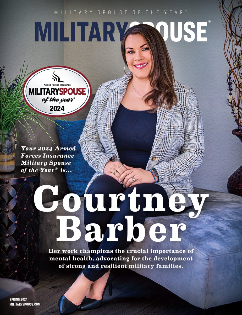 Military Spouse (@milspousemag) on Twitter photo The Spring issue of <a href="/MilSpouseMag/">Military Spouse</a> is here!
Your 2024 <a href="/ArmedForcesIns/">AFI</a> Military Spouse of the Year® is...
Courtney Barber!
Read here ➡️ MilitarySpouse.com/Spring24
#militaryspouse #militaryspouseoftheyear #MSOY #milspouse #AFIMSOYfamily #military The Spring issue of <a href="/MilSpouseMag/">Military Spouse</a> is here!
Your 2024 <a href="/ArmedForcesIns/">AFI</a> Military Spouse of the Year® is...
Courtney Barber!
Read here ➡️ MilitarySpouse.com/Spring24
#militaryspouse #militaryspouseoftheyear #MSOY #milspouse #AFIMSOYfamily #military