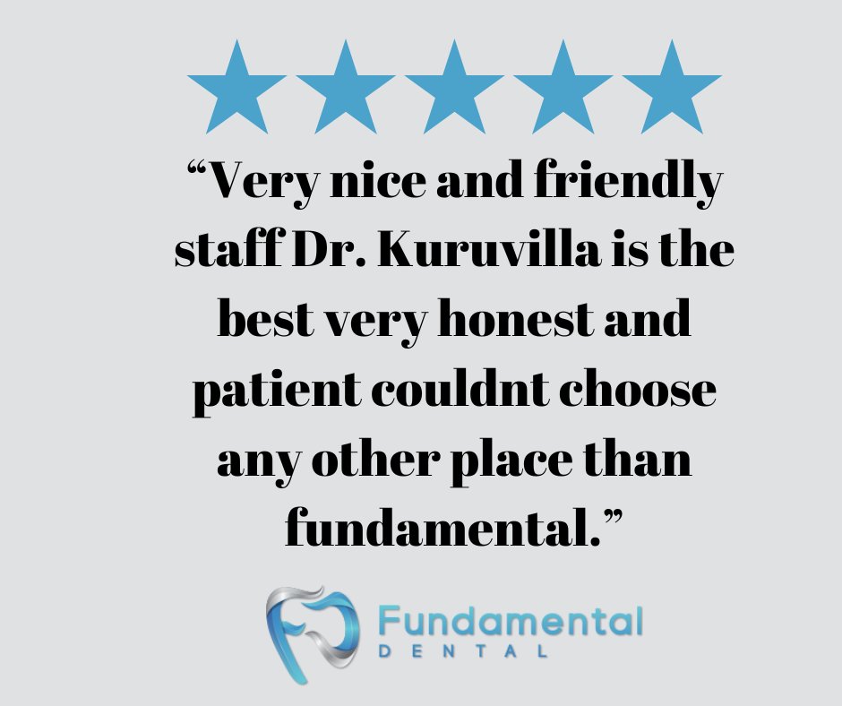 What a nice review, thank you so much to all of our patients! 💙

#FundamentalDental #FunDental #Dentist #Dental #DentistOffice #DentalTreatments #OralHygiene #RootCanals #Crowns #Bridges #Pediatric #DallasMedicalCity #BrownSpots #Cavity #Smile #SmileConfidently #DallasTX
