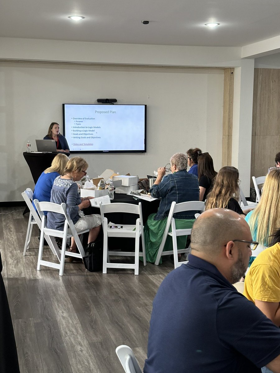 SPPH hosted an “Evaluation Made Simple” workshop for our community partners today! We had 31 people from various organizations/agencies in Galveston County come together to learn from Dr. Cara Pennel about the types of evaluation and designing objectives & logic models.
