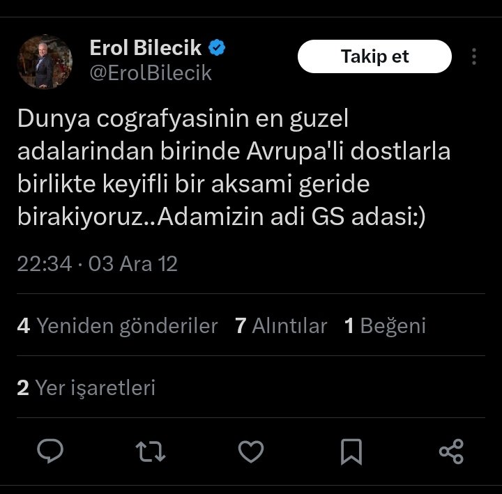 Bu Erol Bilecik neymiş böyle ya gs taraftarı çıktı resmen