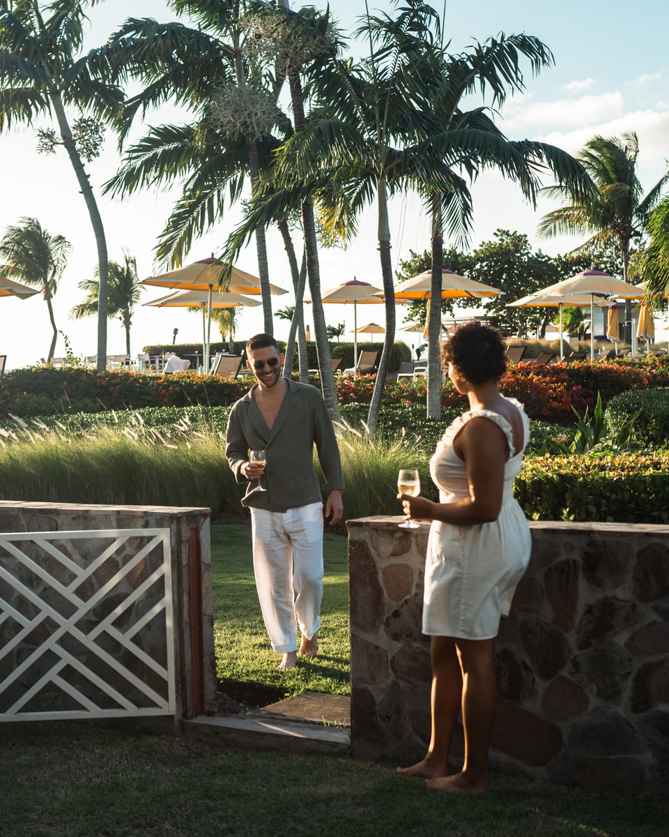 It's that feeling of spending the best moments in paradise. Spend more time together on your expansive garden patio with lush views and stunning sunsets. #FSNevis