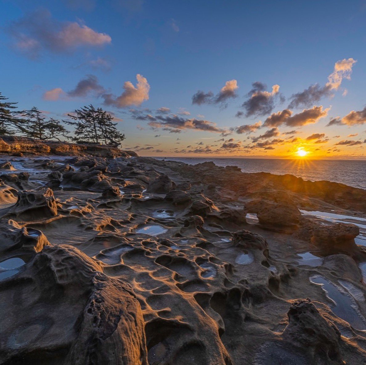 Amidst the horizon’s embrace, the sun’s farewell ignites the sky, an eloquent ode to the passage of time. Share your favorite Oregon Coast sunset photo 👇☀️ #thepeoplescoast 

📷@ darlaparthemore IG