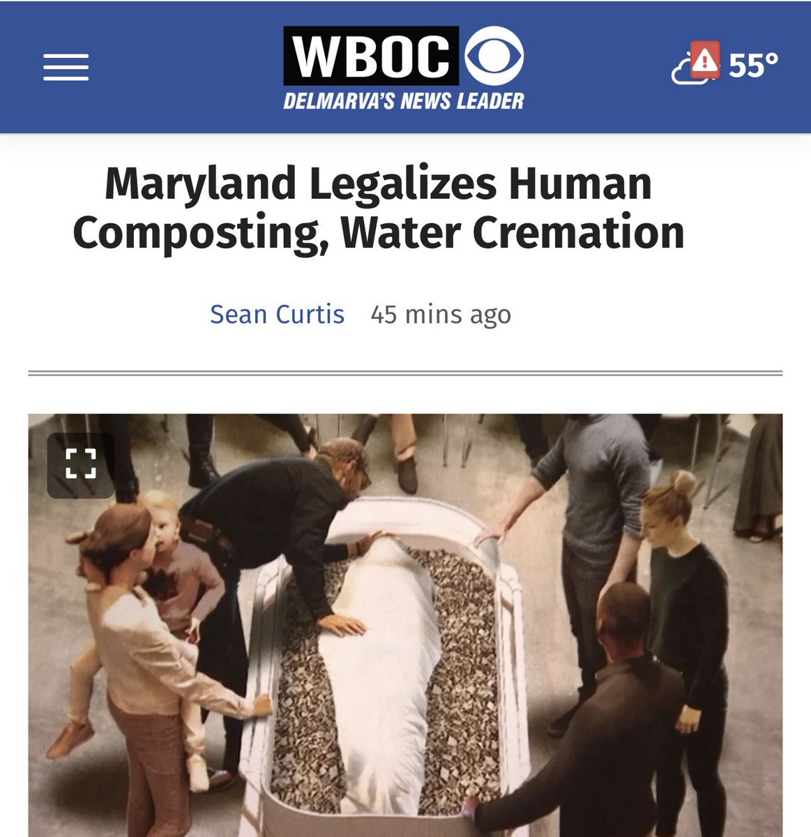 Yesterday Maryland Governor Wes Moore signed the green death care bill into law, legalizing both aquamation & human composting, and making Maryland the 9th state to legalize composting! 

wboc.com/news/maryland-…