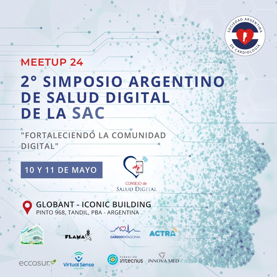 🔷 2º Simposio Argentino de Salud Digital de la SAC 🔷 Hoy a partir de las 18.45 h 📣 No te pierdas la sección de charlas en vivo, a través de nuestro canal de YouTube 👉🔗 youtube.com/live/OhHyKGJyL…