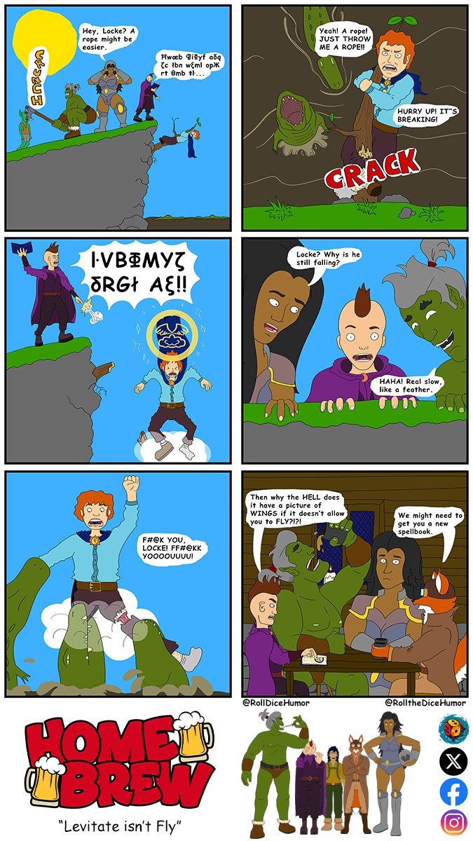 RollDiceHumor's tweet photo. Meet the gang of home brew adventurers!

#ComicArt #comic #dnd #funny #humor #LoL https://t.co/ymaU2YEcUf