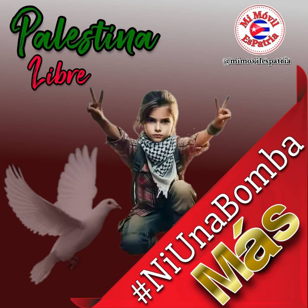 No más genocidio, ni más bombas para el pueblo de Palestina quien merece ser libre.