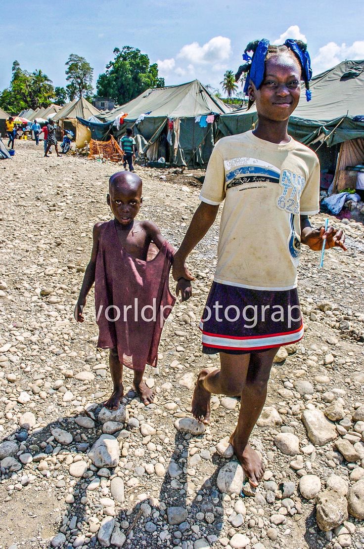 Kids in the refugee camp. Jacmel, Haiti. 2010. Gary Moore photo. Real World Photographs. #haiti #poverty #refugee #camp #jacmel #earthquake #disaster #sweden #malmo #realworldvideo #garymoore #garymoorephotography #realworldphotographs #nikon #photojournalism #photography