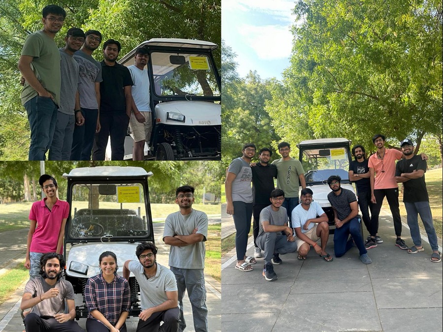 We are proud to share the incredible achievement of 10 BTech students from IITGN who transformed an electric golf cart into a fully autonomous vehicle! From lane detection to obstacle avoidance, and autonomous steering, this vehicle is equipped with all cutting-edge features.