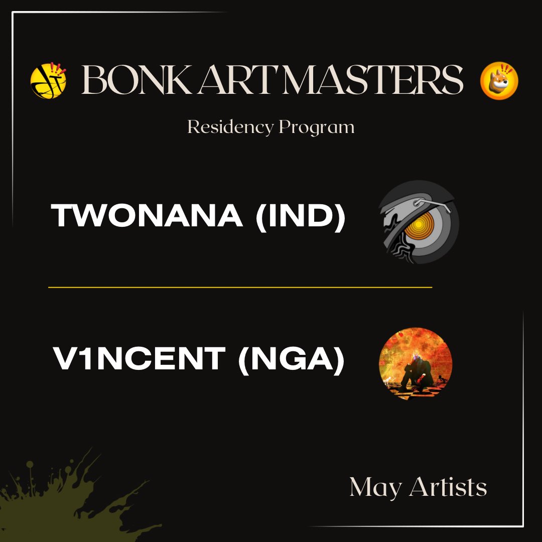 On behalf of @bonk_inu and the Grants Review Team of @keigowda, @adaezeokaro, @Peanug420, @lowbrownative and myself, we would like to congratulate the BAM Residency Artists for the month of May: @twonanagallery (Indonesia) @thealvinboss (Nigeria) Please take a moment to…