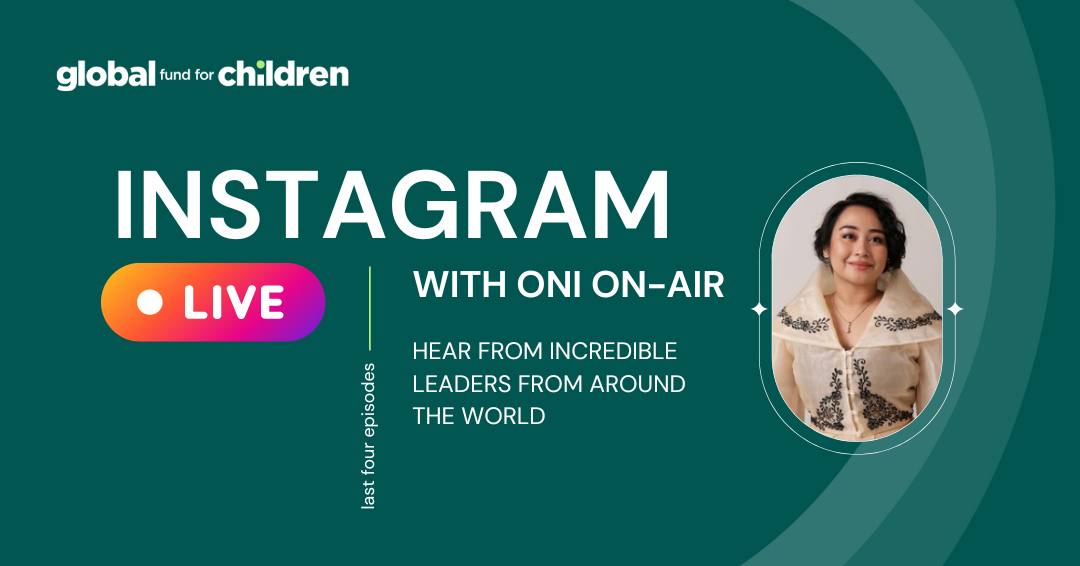 Have you seen GFC's 📲 IG Live 'Oni On-Air' Series? Every month, Maria Veronica Papa, a member of GFC's YLC, hosts guests from around the 🌍 to learn more about their commitment to #children and #young people and the impact they're seeing. Watch the space for the next episode!