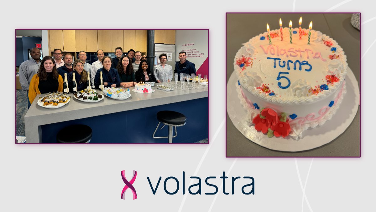 Cheers to five years of dedication from our fantastic Volastra team in the fight against #cancer. As we look back on our team’s accomplishments and milestones, we’re proud of our growth and grateful for our collective commitment to advancing life-changing therapies for patients.