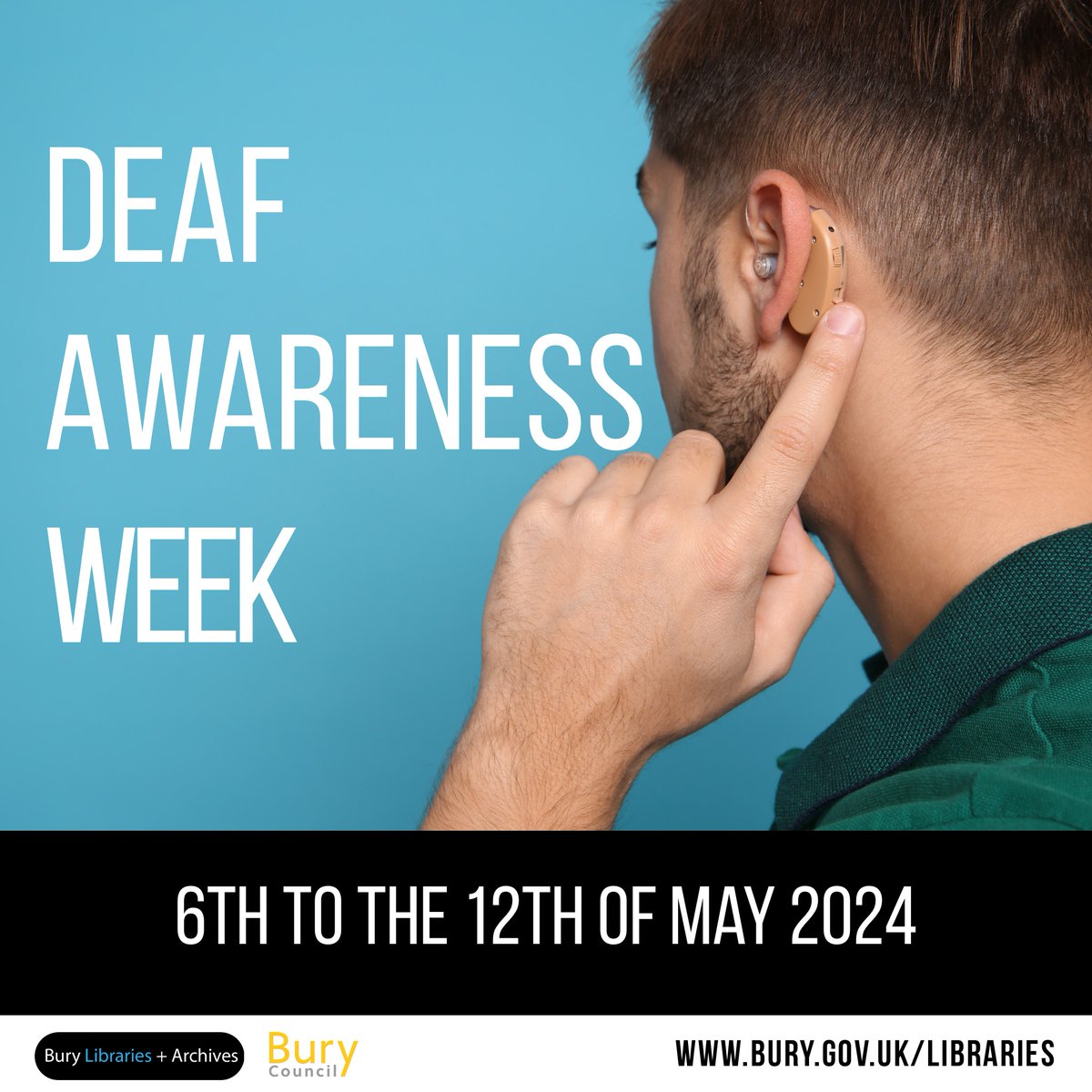 #DeafAwarenessWeek 🦻 aims to increase the visibility of the challenges that the deaf community encounters. Find out about the local support available in #Bury for people who are struggling with a hearing loss at: bit.ly/DeafAwareWeek24. @UKDeafCouncil @BuryCouncil