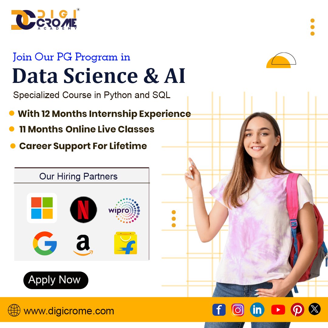 🚀 Kickstart your career in data science and AI with CoroMe's PG program! Gain 12 months of internship experience alongside 11 months of interactive online classes. Don't miss out, apply now! 📊💻

#DataScience #AI #CareerOpportunity