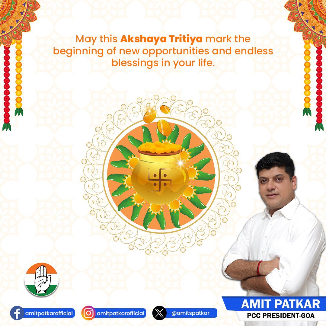 May this Akshaya Tritiya mark the beginning of new opportunities and endless blessings in your life. #AkshayaTritiya