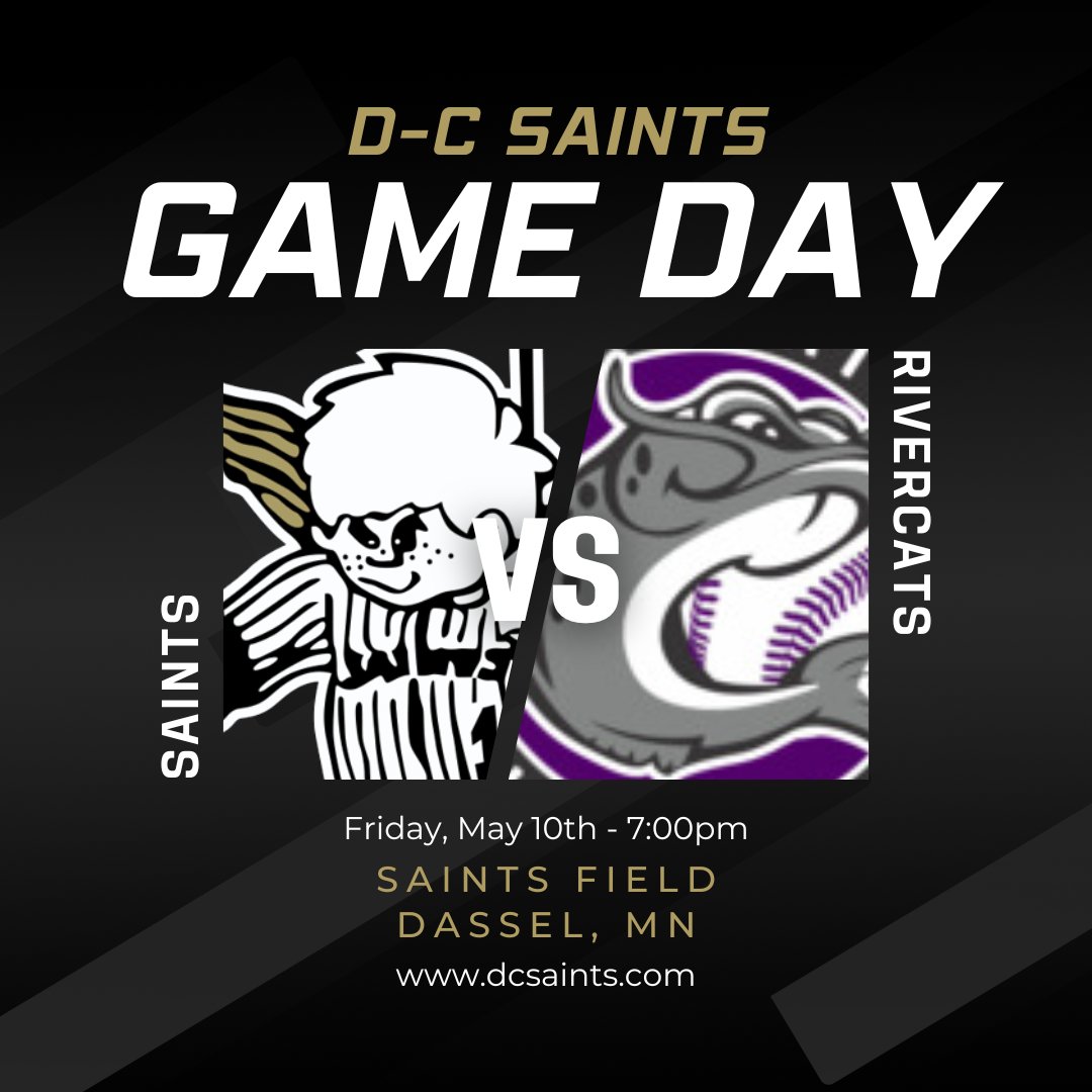 Dassel-Cokato Saints (@dcsaints) on Twitter photo Game Day!
🆚<a href="/CRivercats/">Clearwater River Cats</a>
🏟️ Saints Field
📍 Dazzel, MN
⏰ 7:00pm
🎉 First Responder Appreciation Night 🚨
All first responders and their families get free admission in to tonight's game! Game Day!
🆚<a href="/CRivercats/">Clearwater River Cats</a>
🏟️ Saints Field
📍 Dazzel, MN
⏰ 7:00pm
🎉 First Responder Appreciation Night 🚨
All first responders and their families get free admission in to tonight's game!