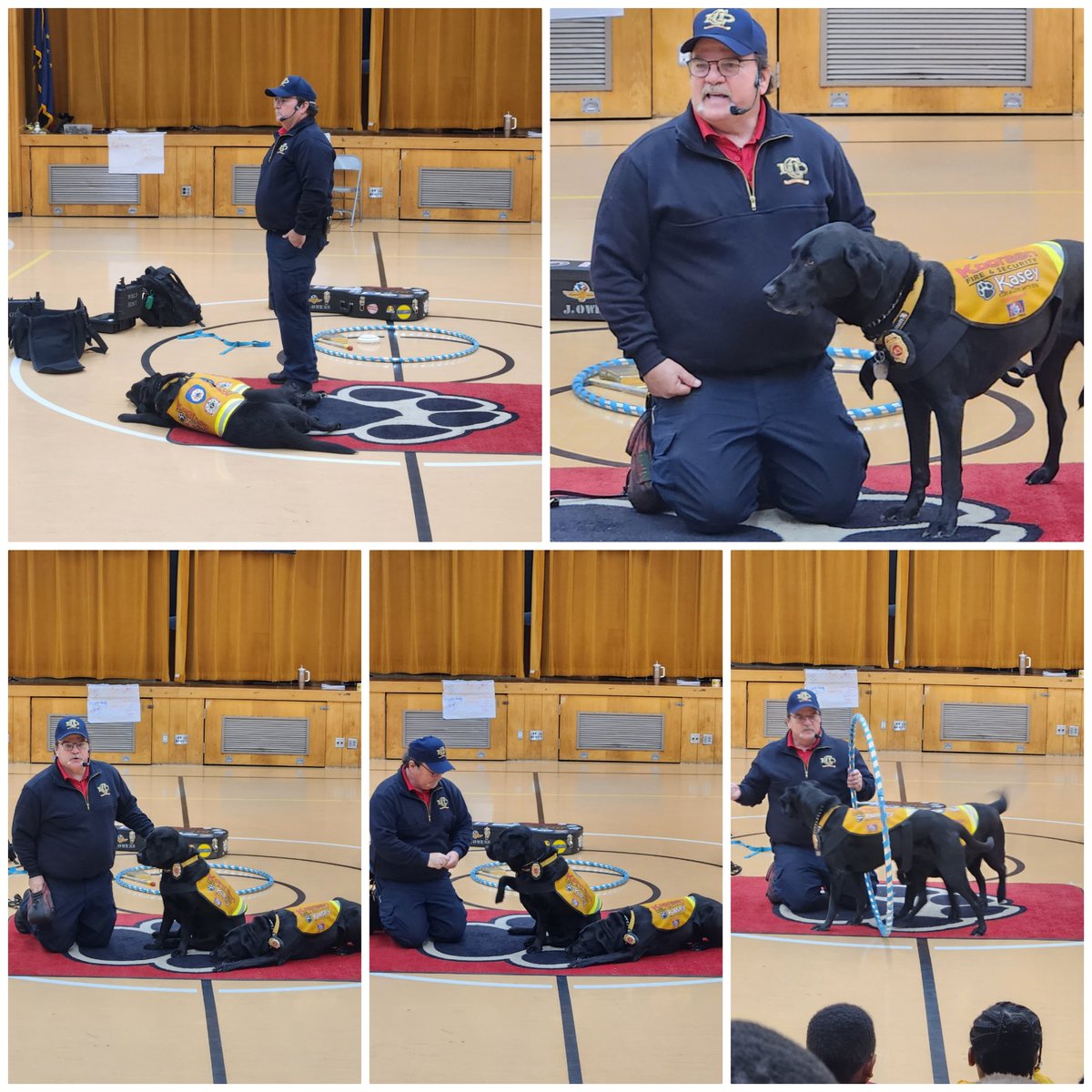 melissakclark's tweet photo. Thankful for @CarmelFireDept for bringing Kasey and Karmel to show @CWChamps how to be fire safe!

#wearewayne https://t.co/okBfVOWzSd