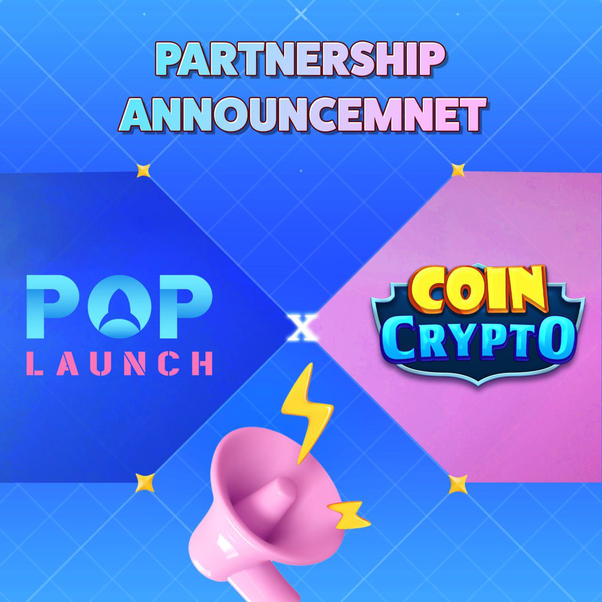 [PARTNERSHIP ANNOUNCEMENT] PopLaunch x CoinCrypto 🤝

🎮 Play CoinCrypto: t.me/CoinCryptoGame…
🚀 Find code in here to get extra spins: t.me/CoinCryptogame

🥳 PopLaunch is thrilled to introduce our newest partner on our gamification launchpad platform: CoinCrypto - The…