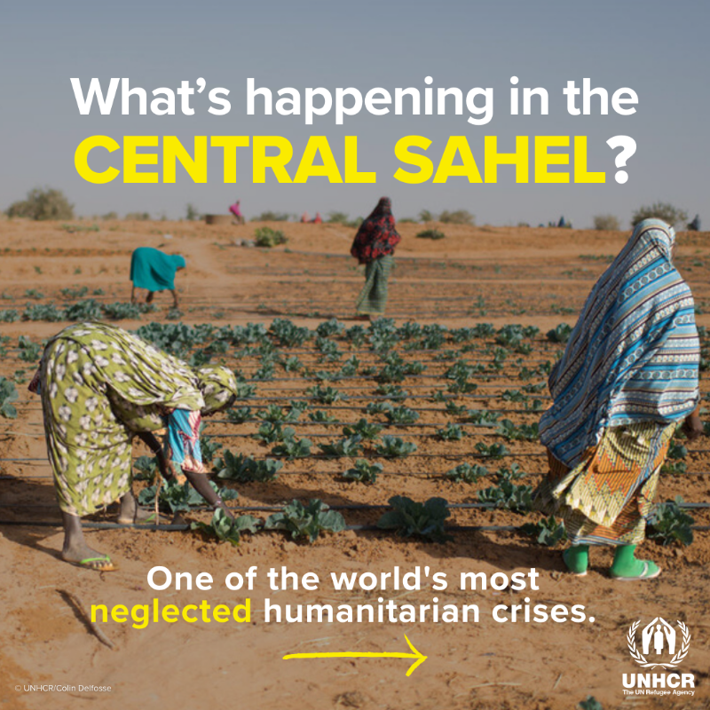 Refugees's tweet photo. The Central Sahel is facing a severe humanitarian and protection crisis, driving millions of people from their homes. Here's what you need to know.