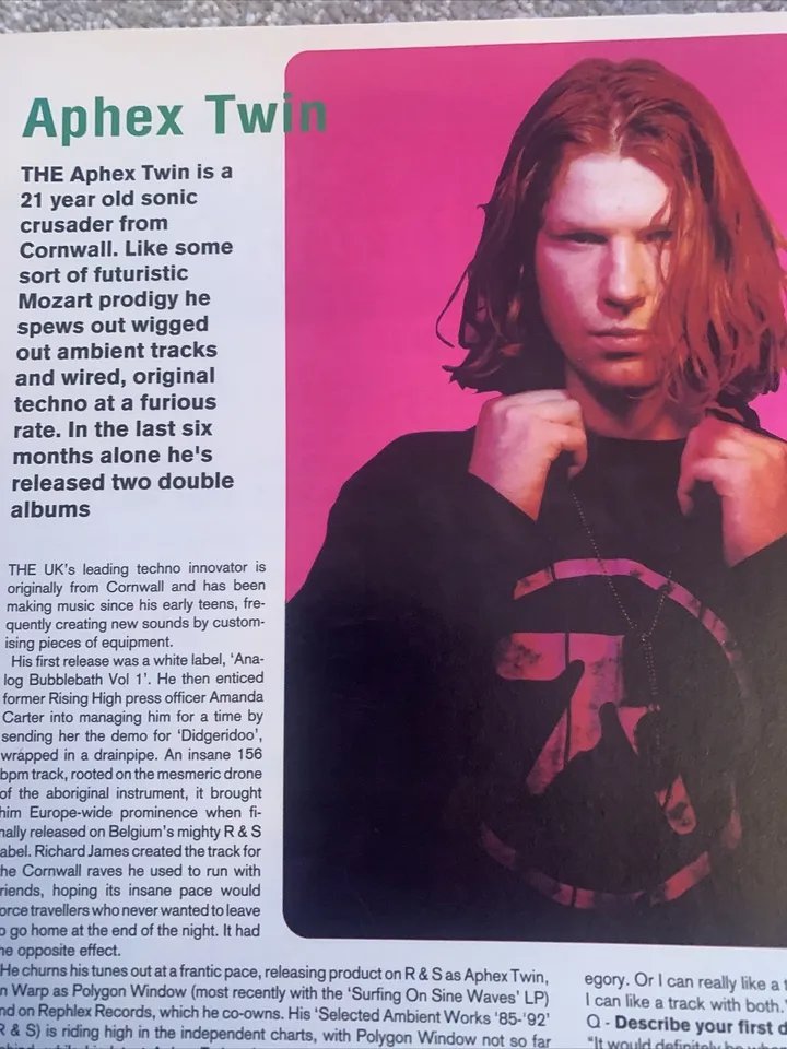 Mixmag Magazine / March 1993 - Aphex Twin #ILoveThe90s #1990s #80s90s #90s
